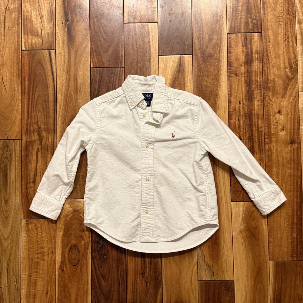 Ralph Lauren White Button Down Long Sleeve